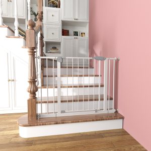 Extra-Wide Walk-Through Pet Gate, 29.5 to 45.3 in, Pressure Mounted