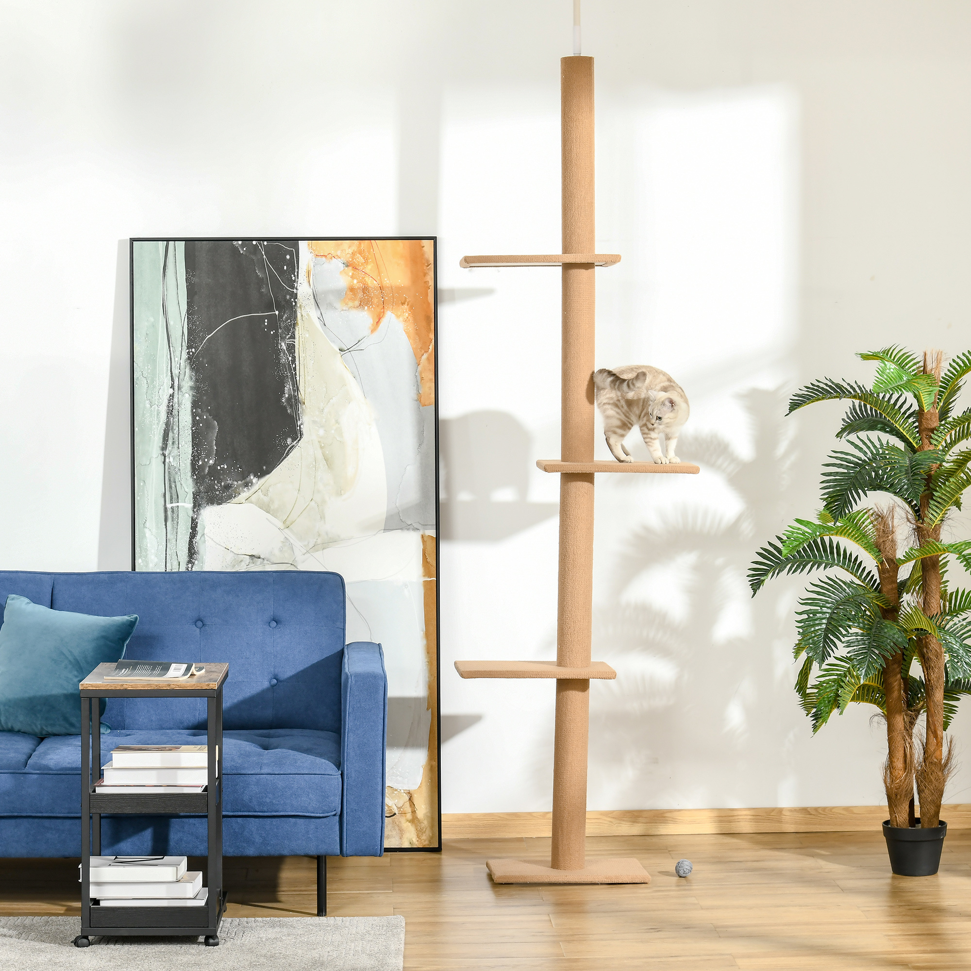 Floor-to-Ceiling Cat Tree, Adjustable Height 90 to 102 in - Image 4