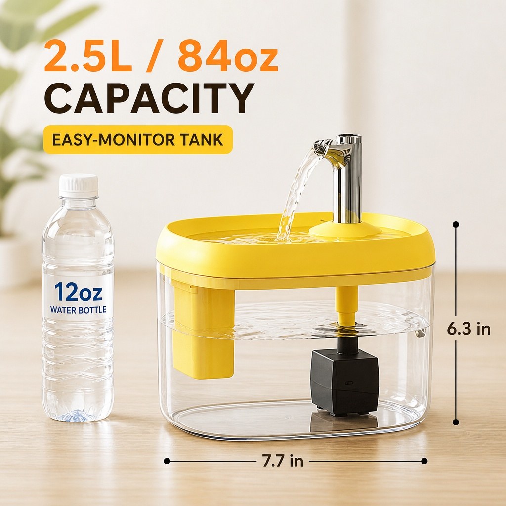 Pet Water Fountain, 2.5L Automatic Circulating